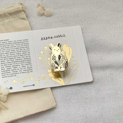 Rabbit Enamel Keychain + Pin Set (Pygmy Rabbit) Keychains