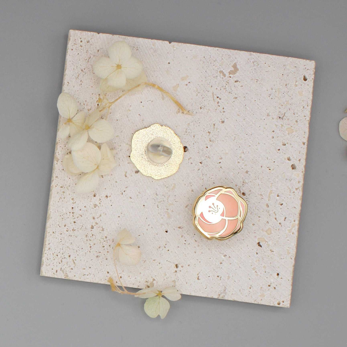 Rose Enamel Pin Set (pink+black) Brooches & Lapel Pins