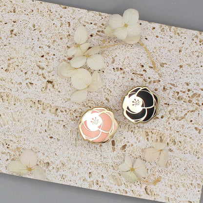 Rose Enamel Pin (black) Brooches & Lapel Pins
