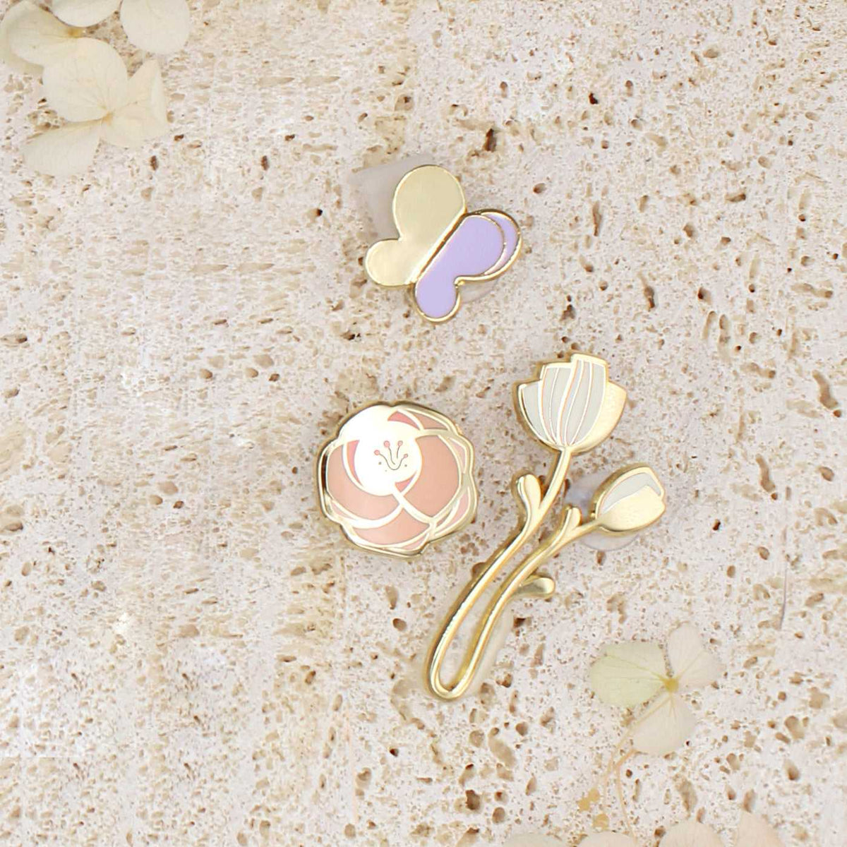 Minimal Garden Pin Collection Brooches & Lapel Pins