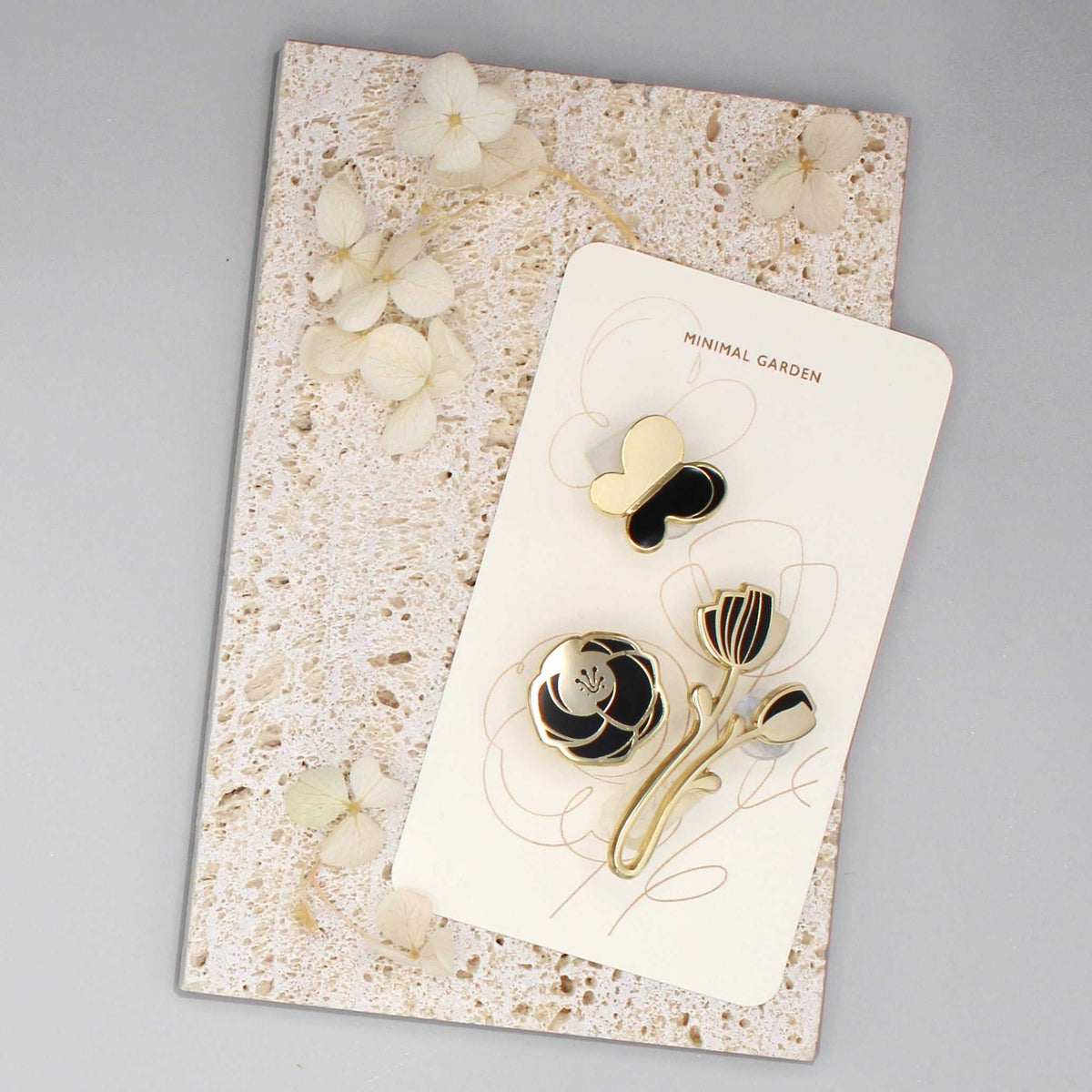 Rose Enamel Pin (black) Brooches & Lapel Pins