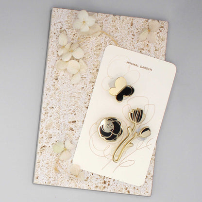 Rose Enamel Pin (black) Brooches & Lapel Pins