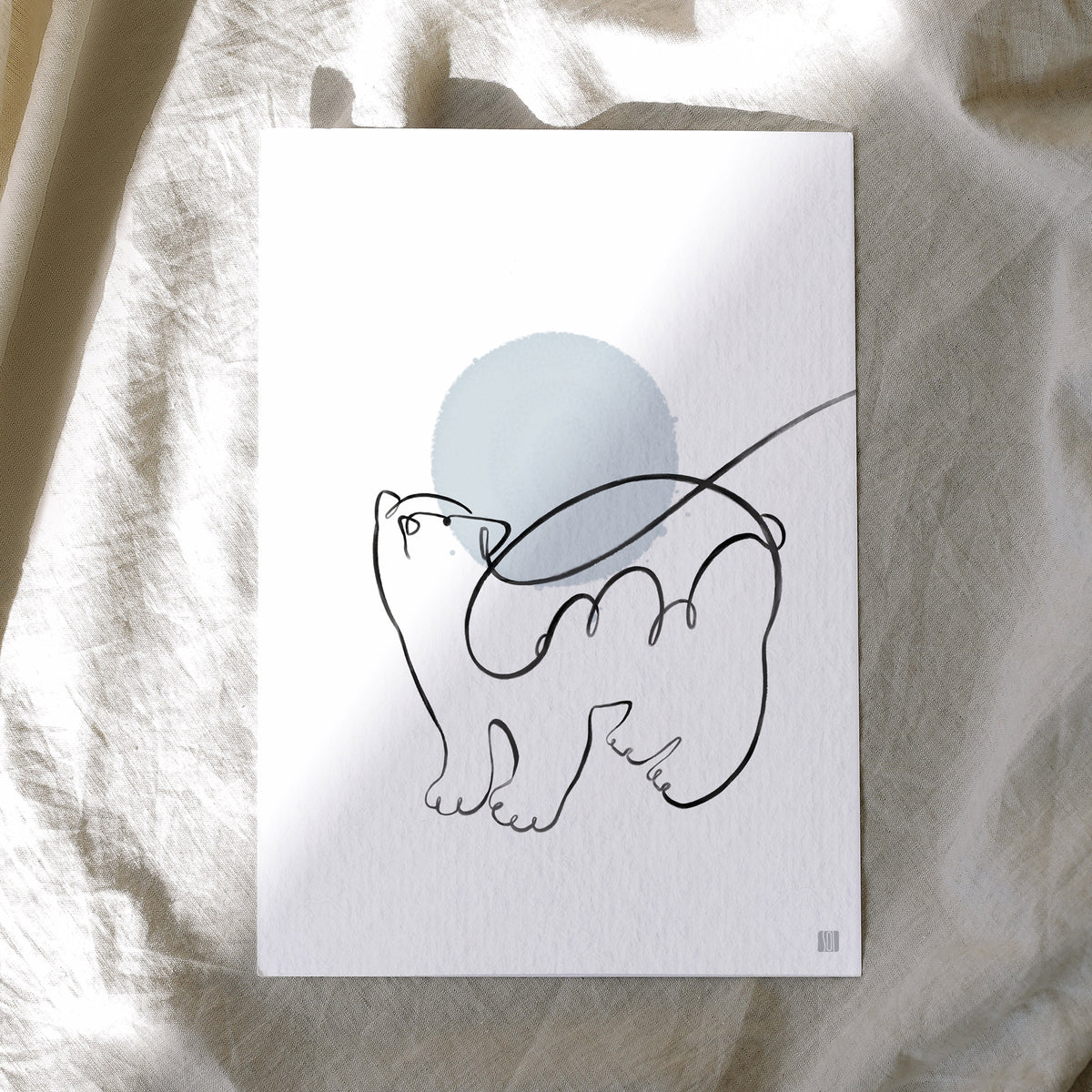 Polar Bear enamel keyring + Postcard Set Keychains