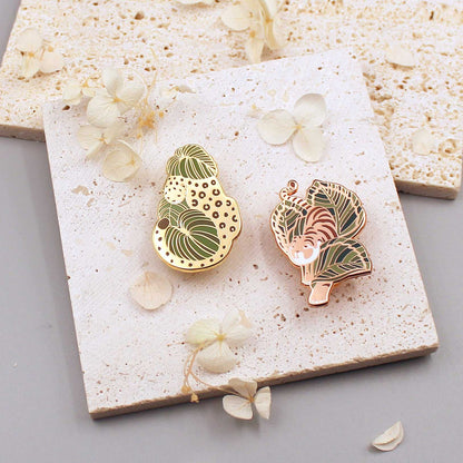 Tiger, Calathea Enamel Pin Brooches & Lapel Pins
