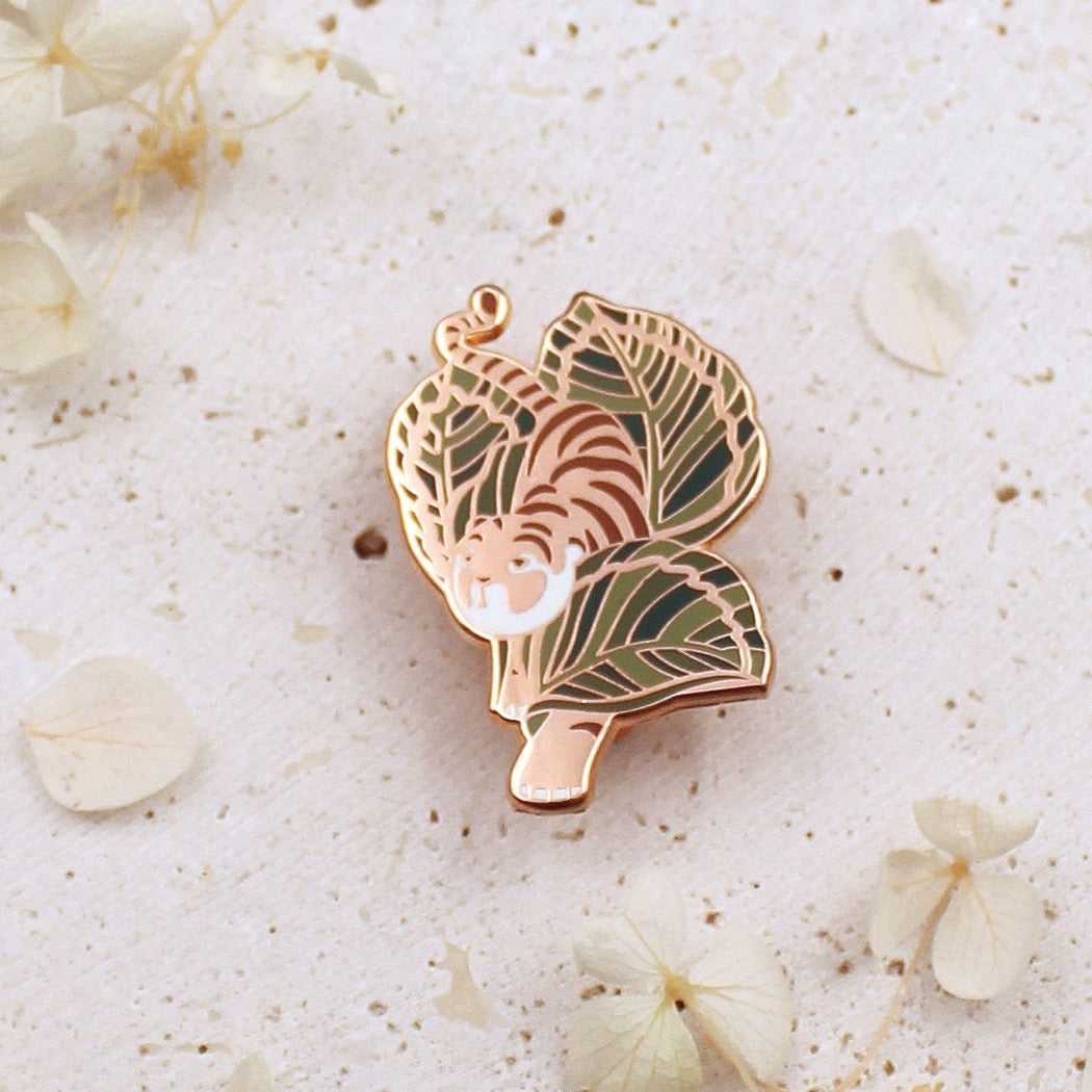 Tiger, Calathea Enamel Pin Brooches & Lapel Pins