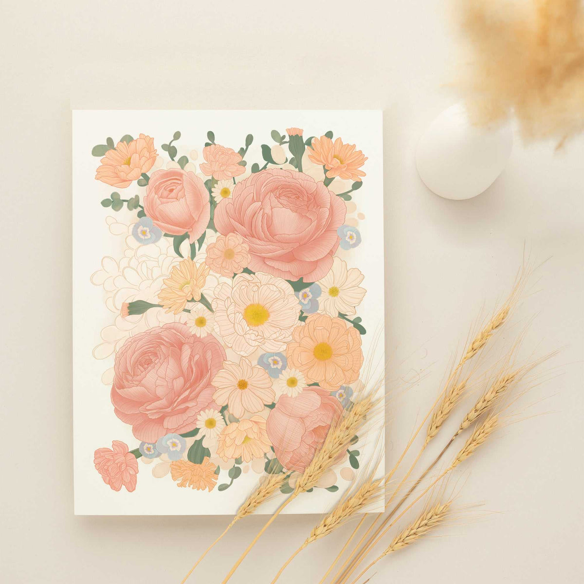 the "Bouquet" Greeting card Greeting & Note Cards