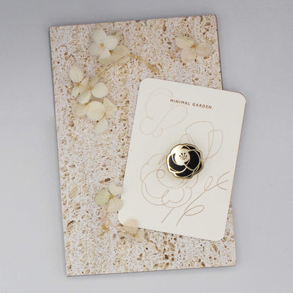 Rose Enamel Pin (black) Brooches & Lapel Pins