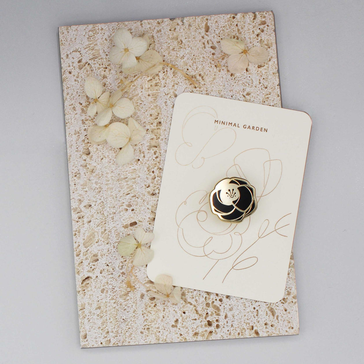 Rose Enamel Pin Set (pink+black) Brooches & Lapel Pins