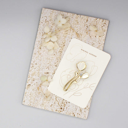 Peony Enamel Pin Set (off-white+black) Brooches & Lapel Pins