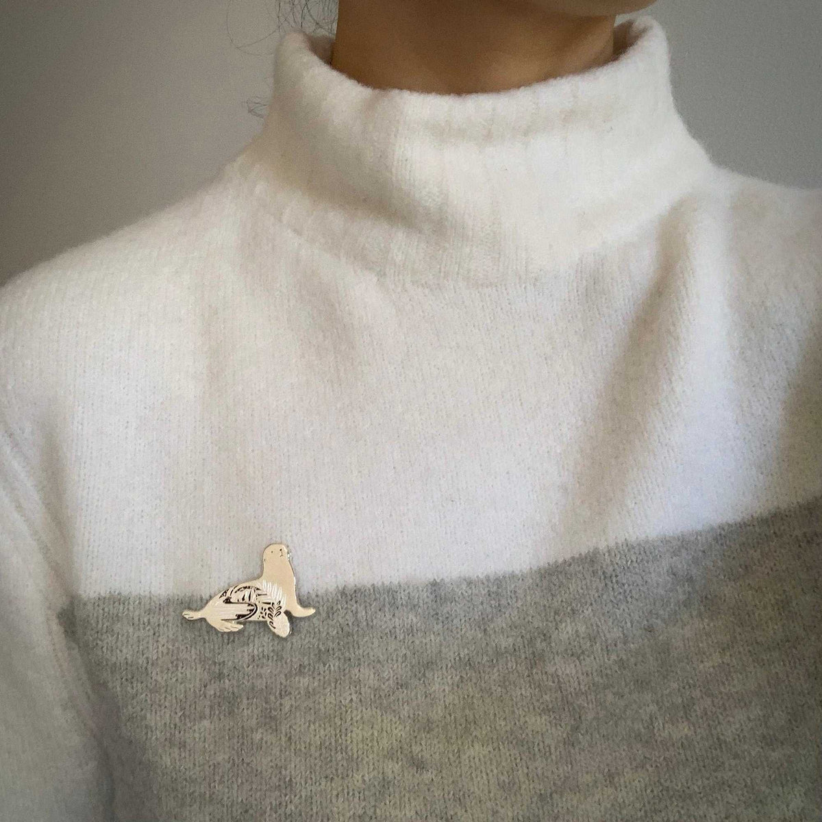 Sea Lion Enamel Pin Brooches & Lapel Pins