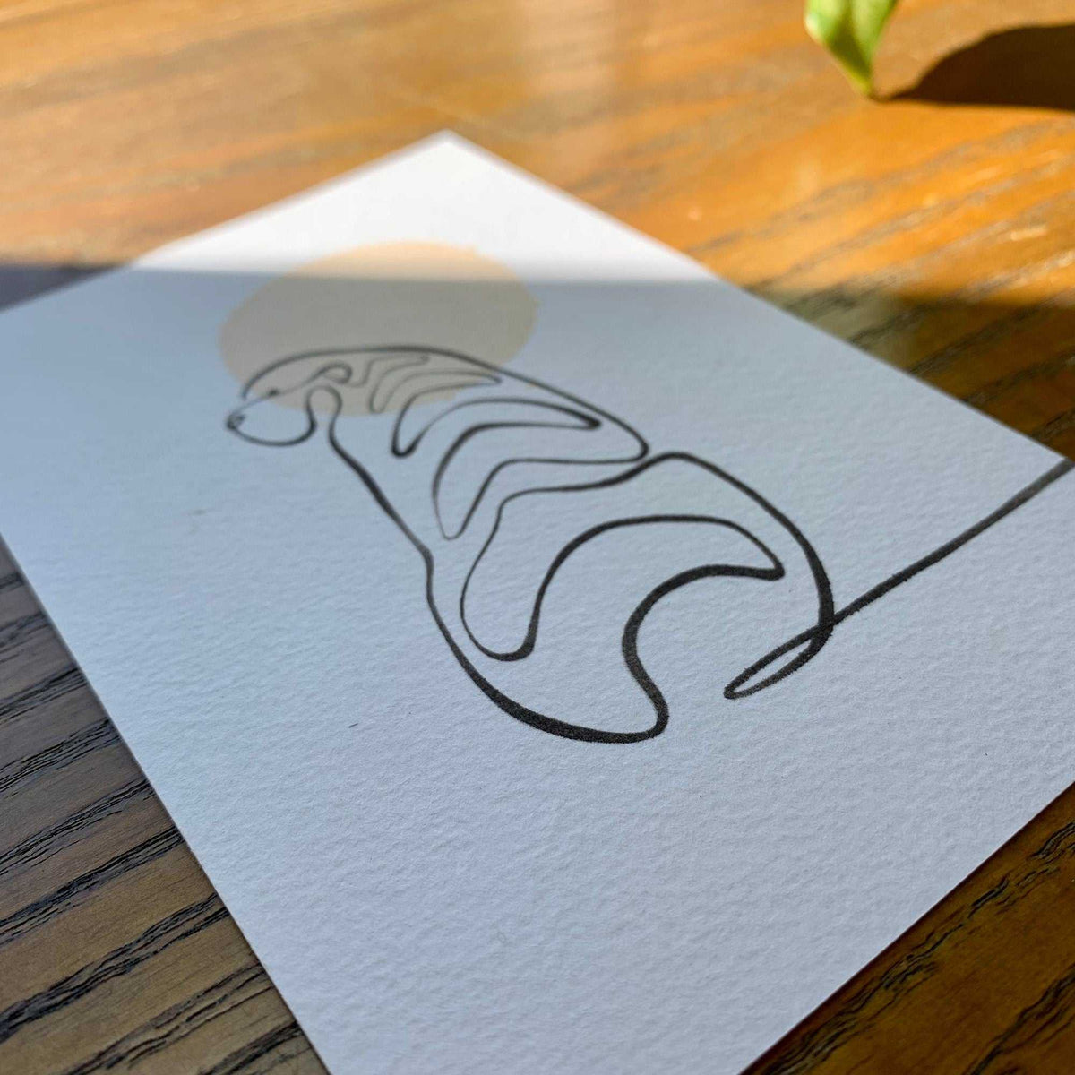 Tiger One Line Art Print Postcard Post Cards