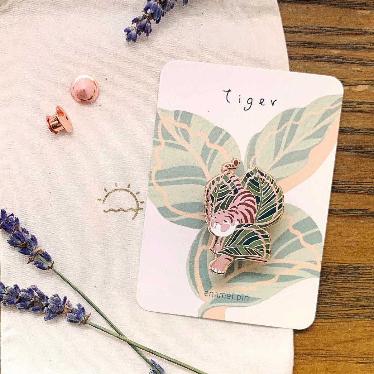 Tiger, Calathea Enamel Pin Brooches & Lapel Pins