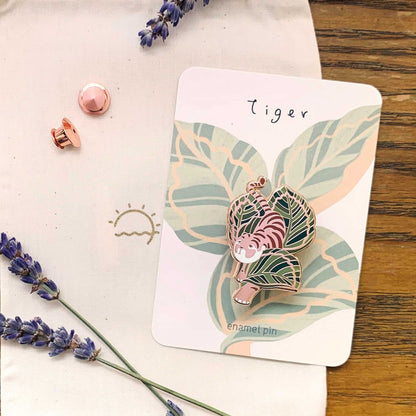 Tiger, Calathea Enamel Pin Brooches & Lapel Pins