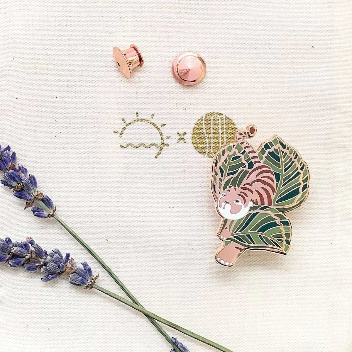Tiger, Calathea Enamel Pin Brooches & Lapel Pins