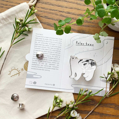 Polar Bear Enamel Pin Brooches & Lapel Pins