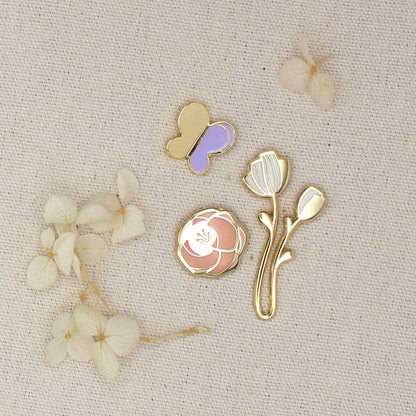 Minimal Garden Pin Collection Brooches & Lapel Pins