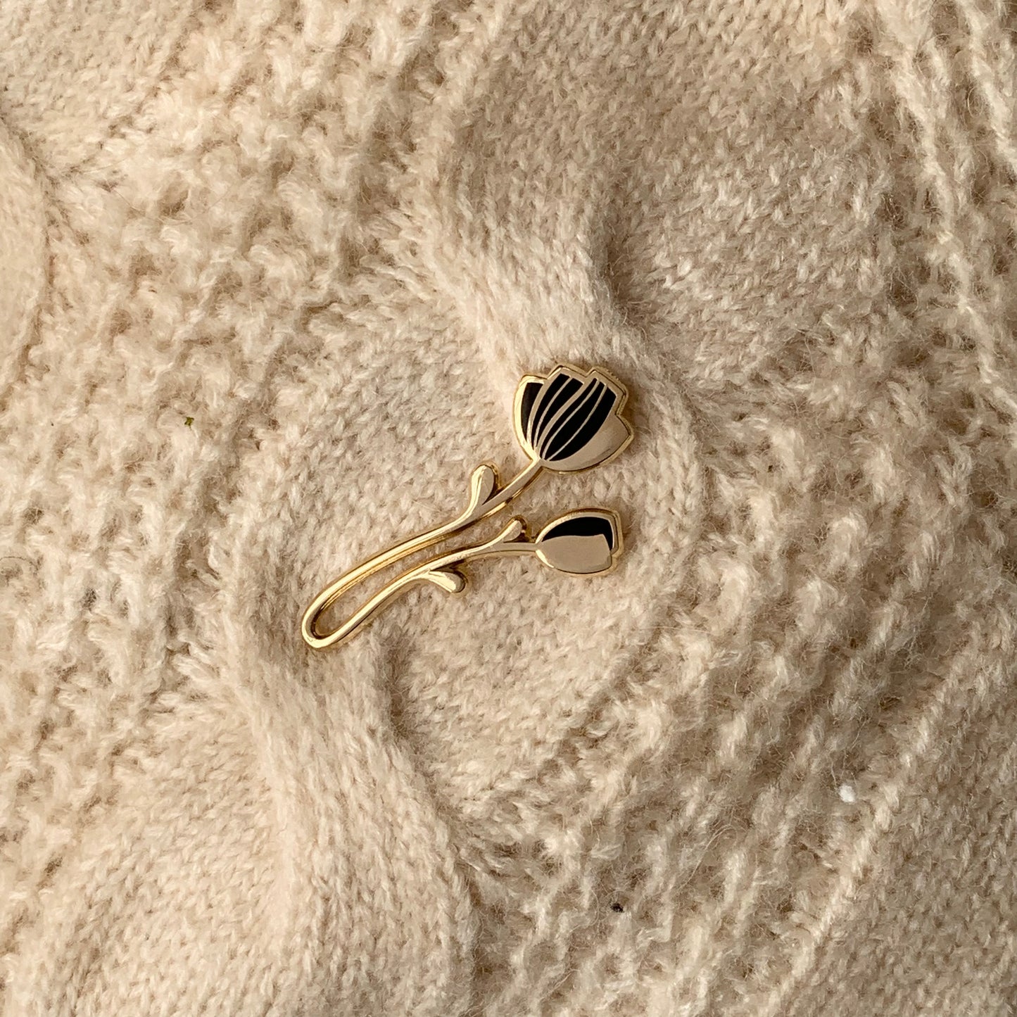 Minimal Garden Pin Collection (black) Brooches & Lapel Pins