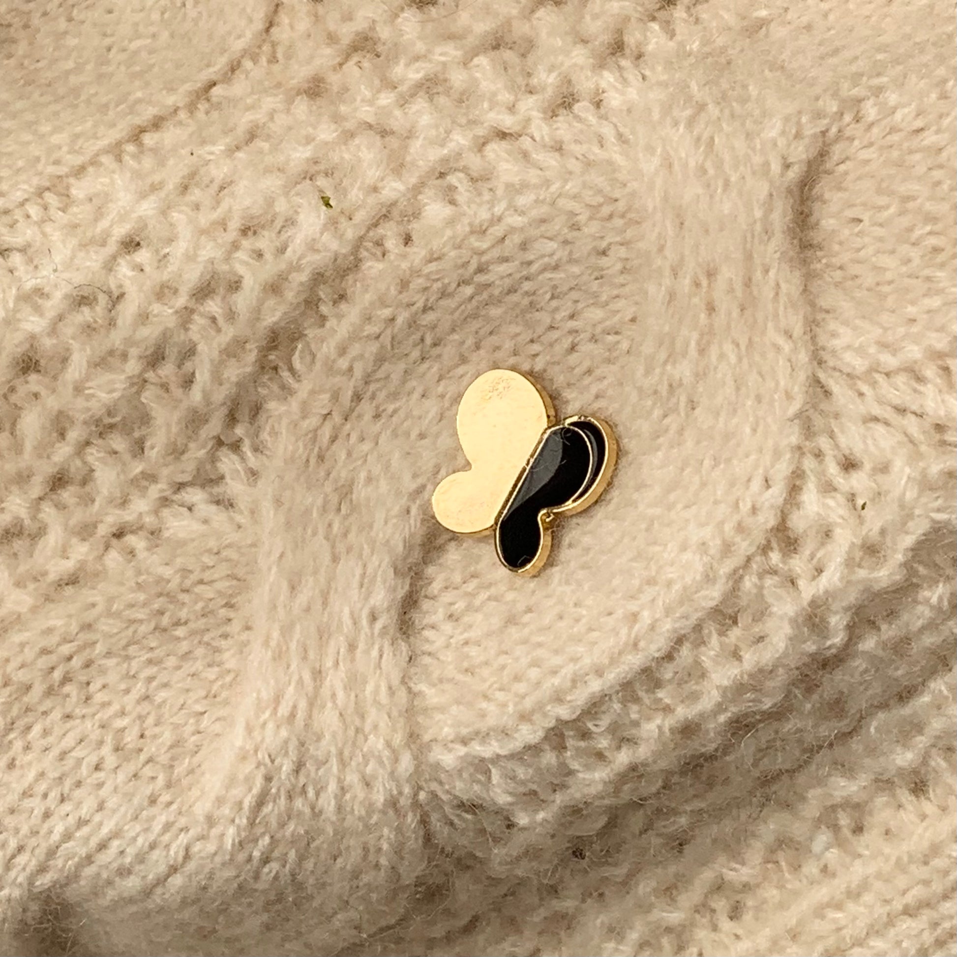 Butterfly Enamel Pin (Black) Brooches & Lapel Pins