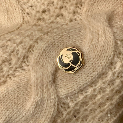 Rose Enamel Pin (black) Brooches & Lapel Pins