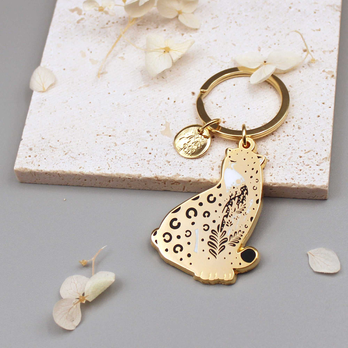 Leopard Enamel Keychain + Pin Set Keychains