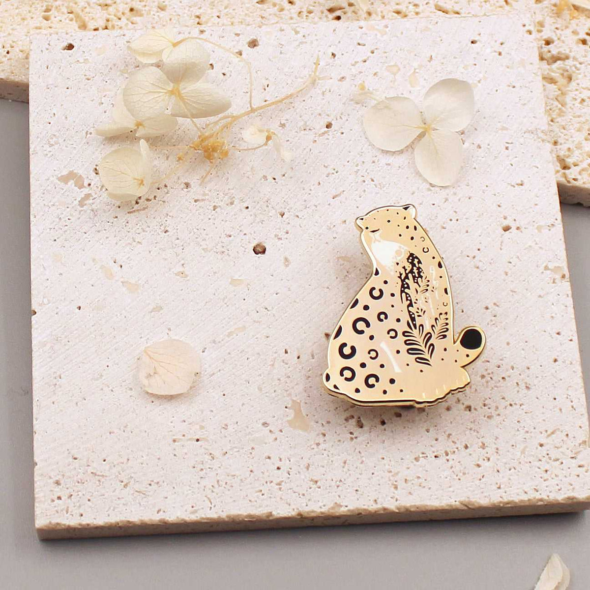 Leopard Enamel Keychain + Pin Set Keychains