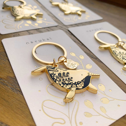 Narwhal Enamel Keychain + Pin Set Keychains