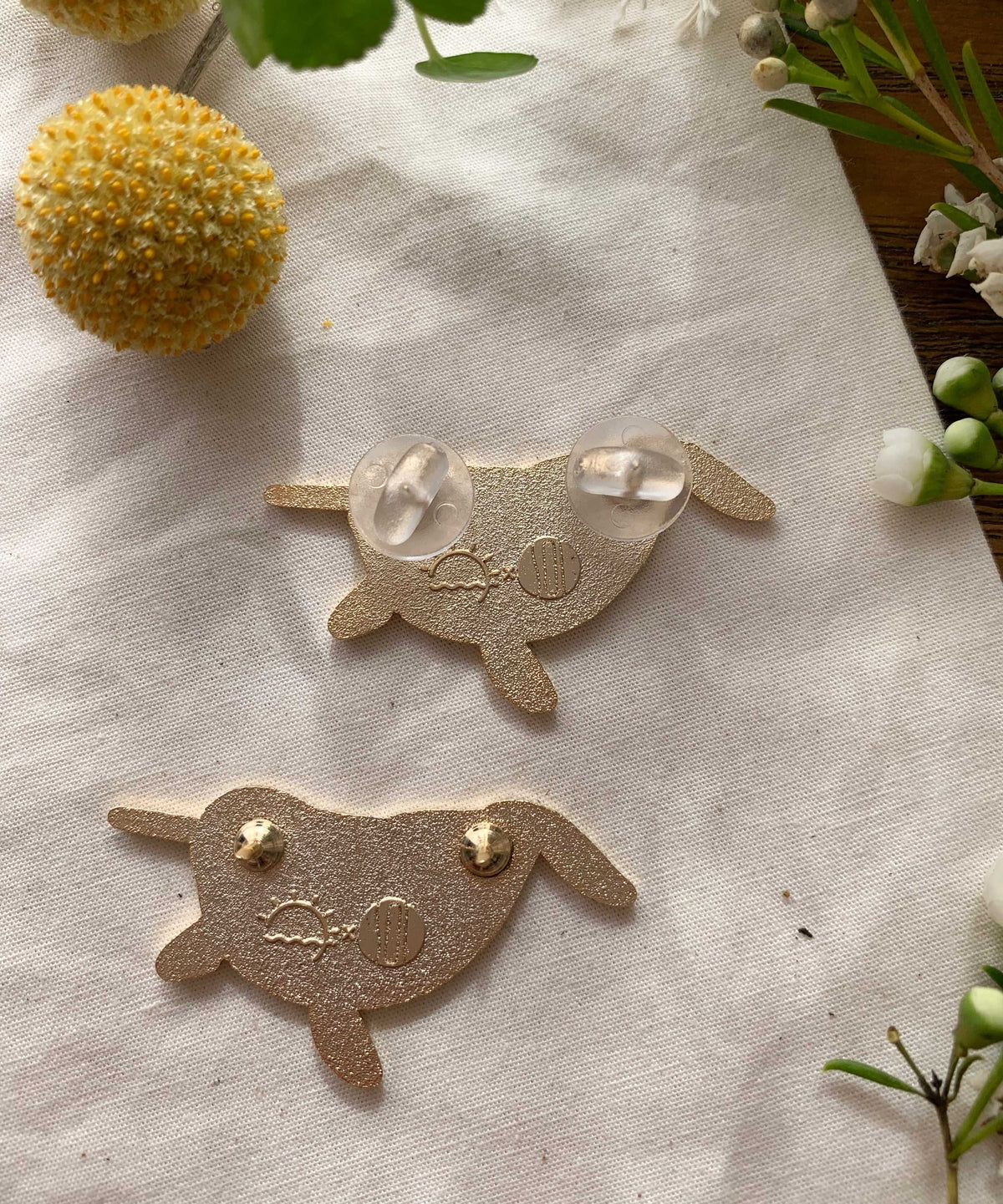 Narwhal enamel pin + Postcard Set Brooches & Lapel Pins