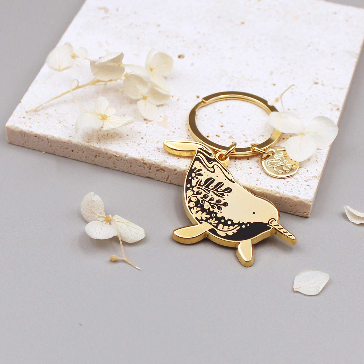 Narwhal Enamel Keychain + Pin Set Keychains