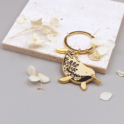 Narwhal Enamel Keychain + Pin Set Keychains