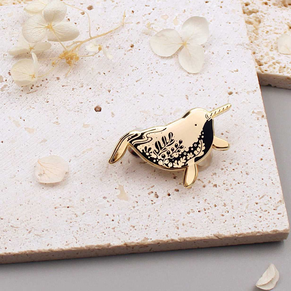 Narwhal Enamel Keychain + Pin Set Keychains