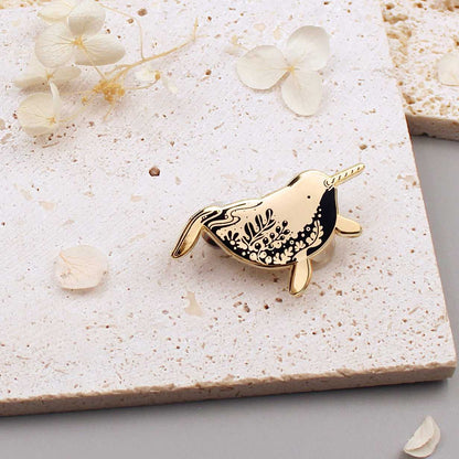 Narwhal Enamel Keychain + Pin Set Keychains
