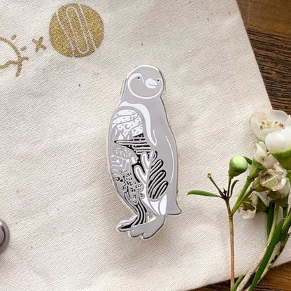 Penguin enamel pin (Galapagos Penguin) Brooches & Lapel Pins