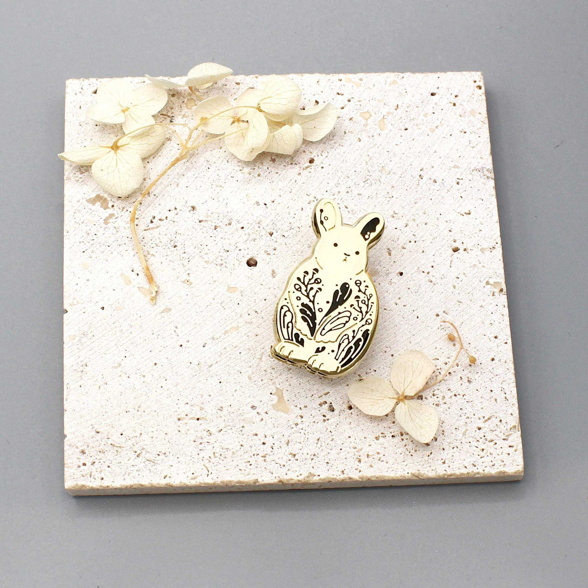Rabbit Enamel Pin (Pygmy Rabbit) Brooches & Lapel Pins