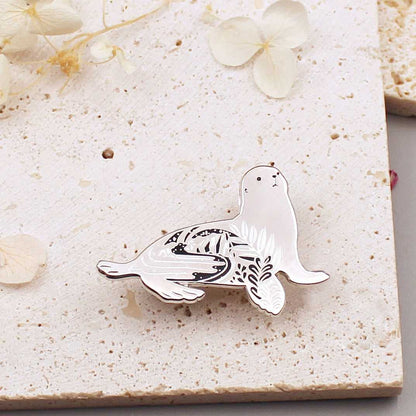 Sea Lion Enamel Pin Brooches & Lapel Pins