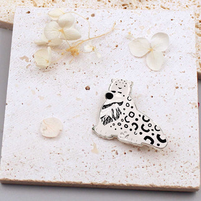 Snow Leopard Enamel Keychain + Pin set Keychains