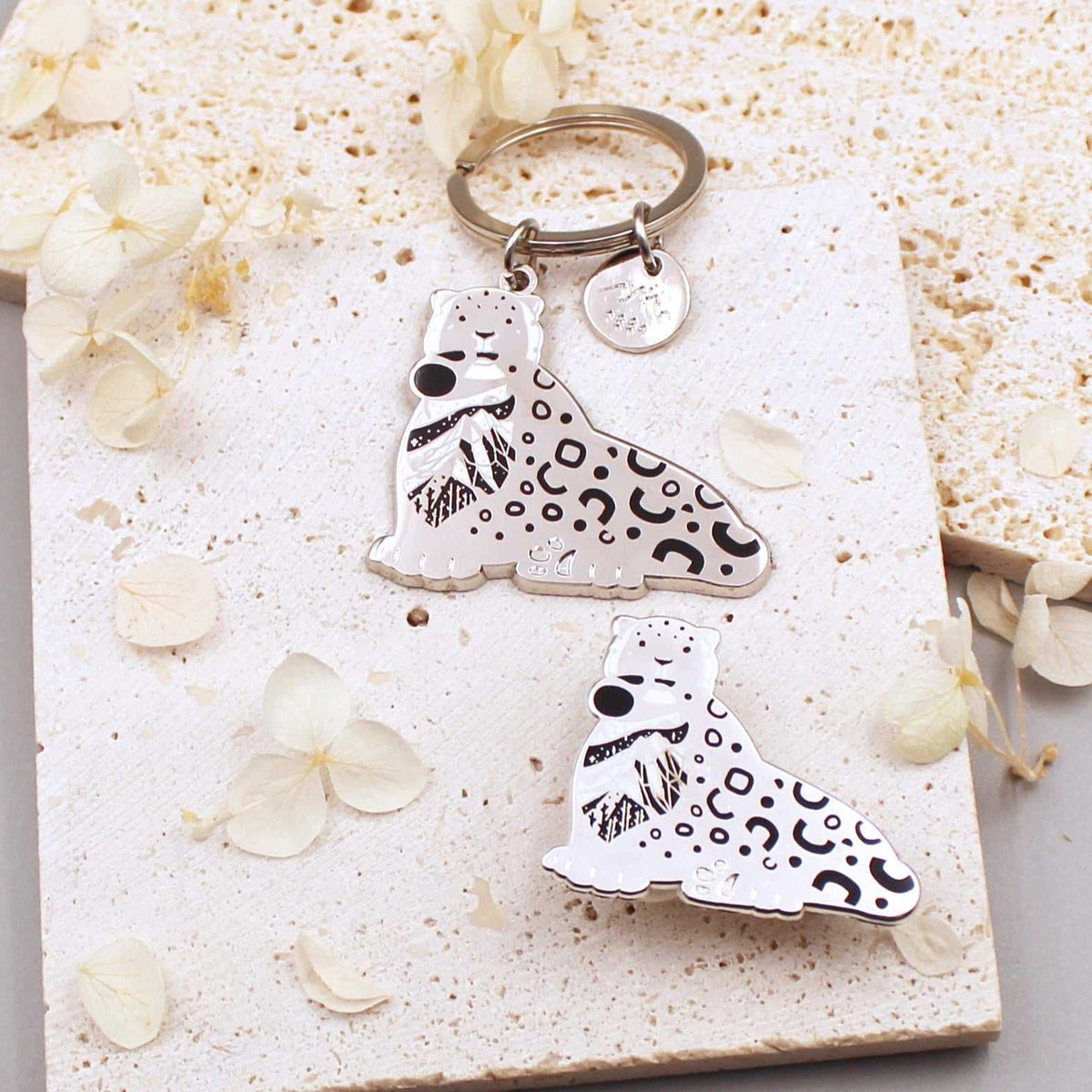 Snow Leopard Enamel Pin Brooches & Lapel Pins