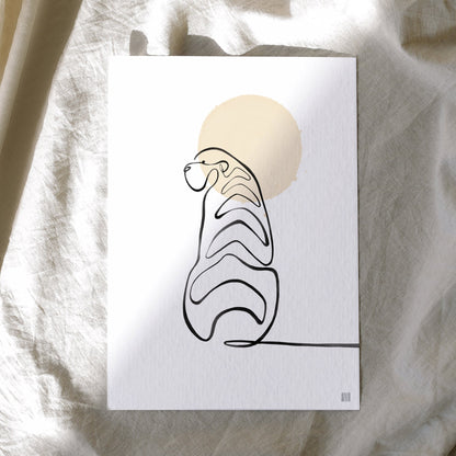 Tiger enamel pin + Postcard Set Brooches & Lapel Pins